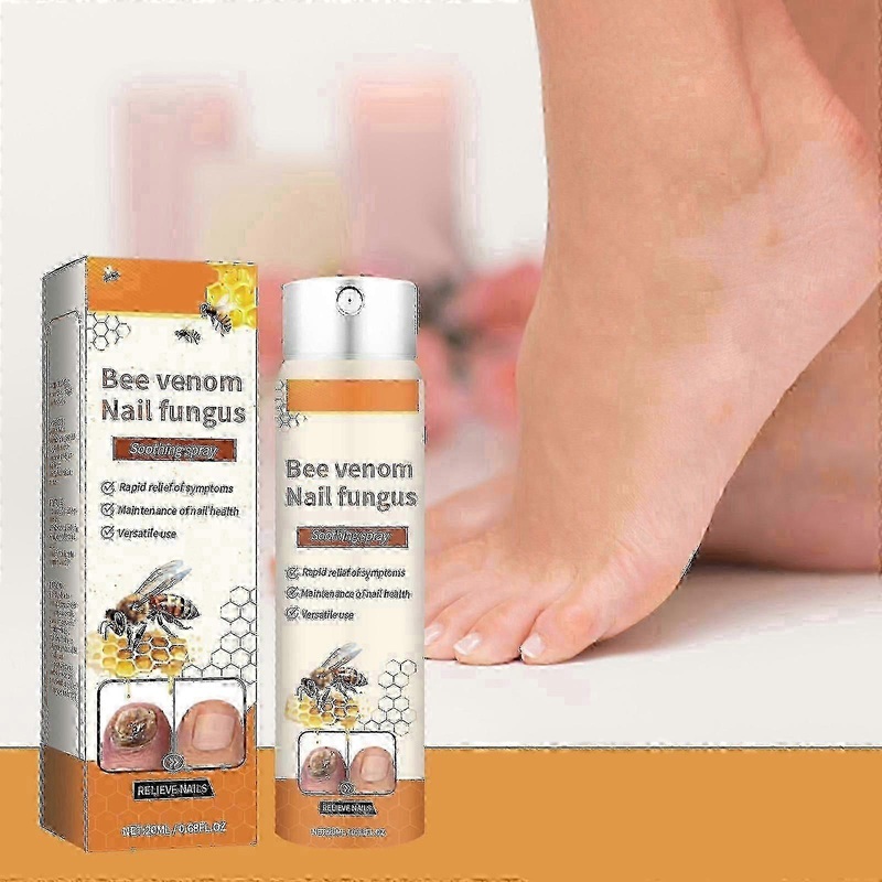 1-2pcs Bee Venom Nail Repair Serum, Nail Care Solution, Natural Bee Venom Nail Care Spray, Ingrown Toenail Care Spray