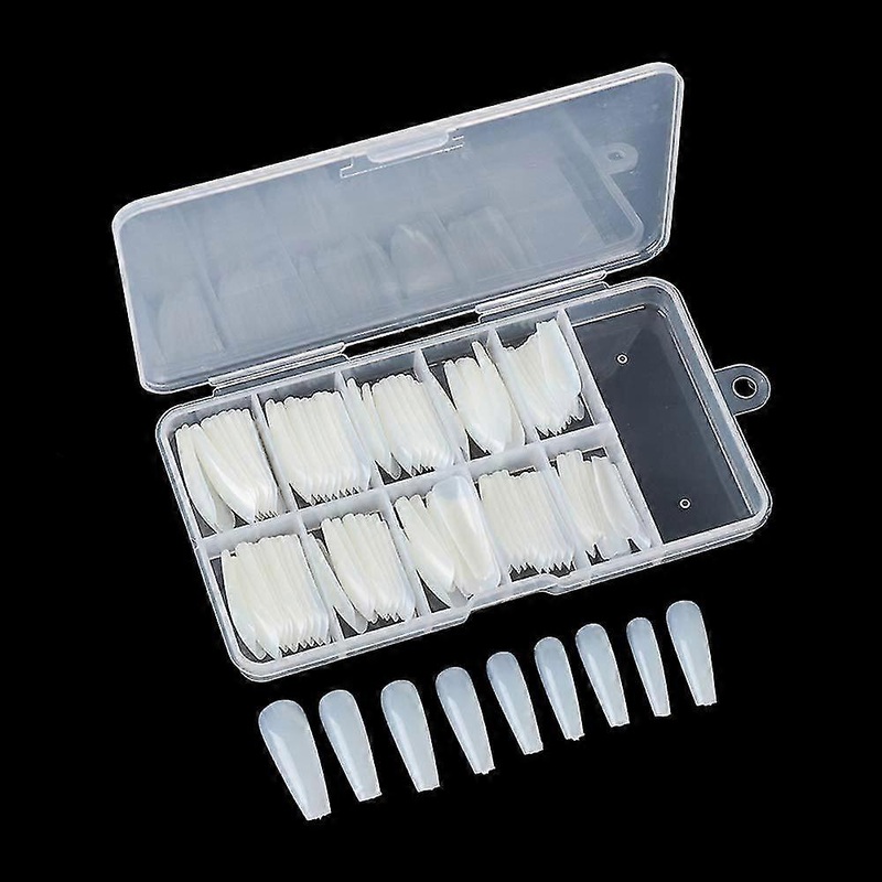 100pcs Fake Nails Acrylic Nails Full Cover Tips Coffin Manicure Ballerina Uv Gel Acrylic Nail Kit Tools False,0088