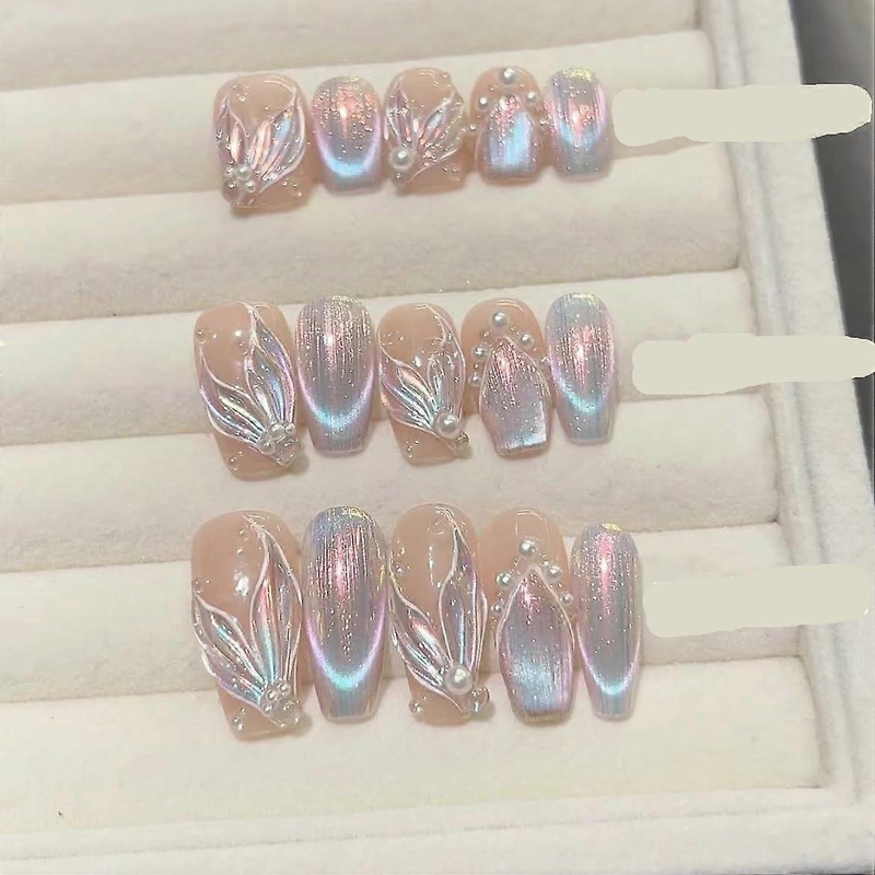 Manual Phototherapy For Wearing Nails Reusable Nail Patches Detachable Fake Nails Short Color Size M 1 Count Pack Of 1