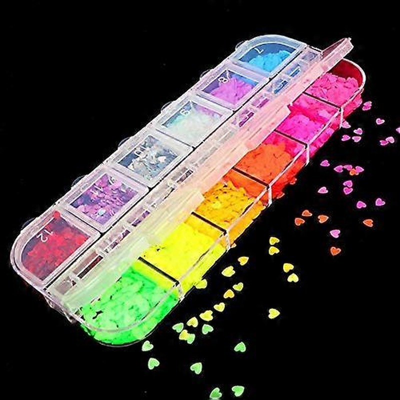 RD-53995 Holographic Nail Glitter 3D Gold Leaf Art Sequins Flakes for DIY Nail Decoration Gel Polish Manicure - Type 12YGAX