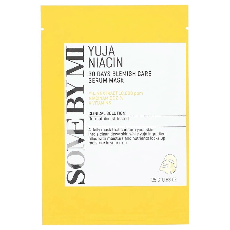 Yuja Niacin, 30 Day Blemish Care Serum Beauty Mask , 1 Sheet Mask, 0.88 oz (25 g)