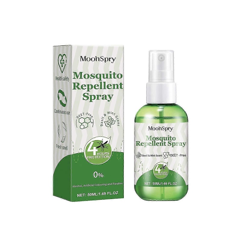 MoonSpry Mosquito Repellent Spray Gentle Anti-Bite Itch Relief Outdoor Portable Floral Water Plant Extract Mosquito Repellent Liquid