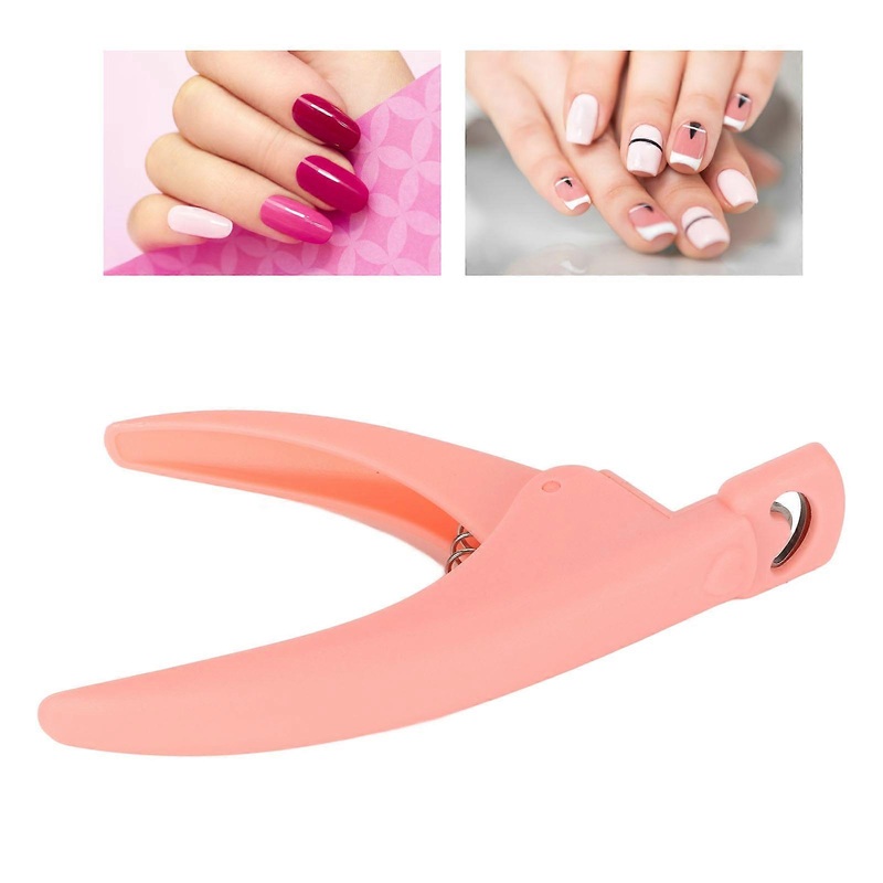 Acrylic Nail Clipper Professional Stainless Steel Nail Tip Cutter False Nail Trimmer Manicure Tool Pink