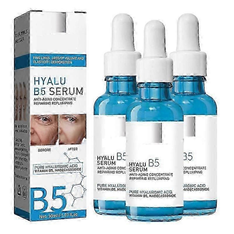 3Pcs Anti-Aging Hyalu B5 Serum Anti-wrinkle Concentrate Repairing Serum 30ml