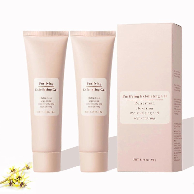 2pcs Purifying Exfoliating Gel, Facial Exfoliator Cleanser, Exfoliating Face Scrub, Exfoliating Gel Scrub for Face, Gentle Exfoliating Facial Cleanser