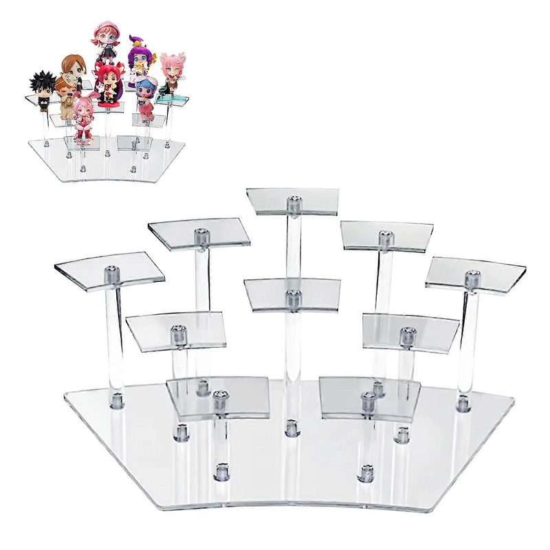 Acrylic Riser Display Shelf Stand for Funko Pops, Clear Acrylic Organizer for Nail Polish, Spices, Cosmetics, and Jewelry