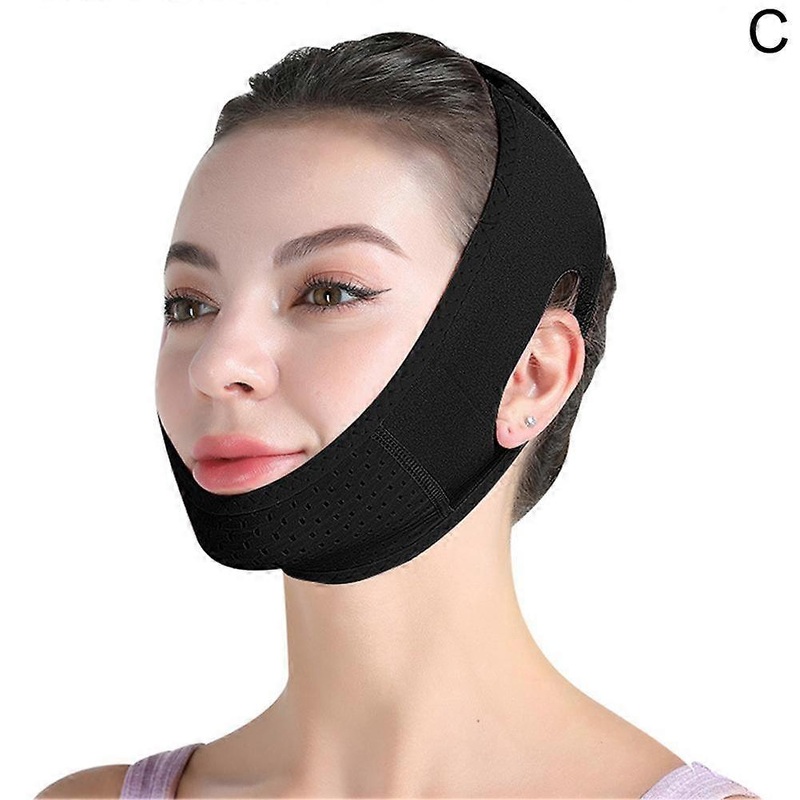 077 Black (C) $V face inflatable air mask small face shaping air pressure sleeping mask lifting and firming face bandage masseter double chin