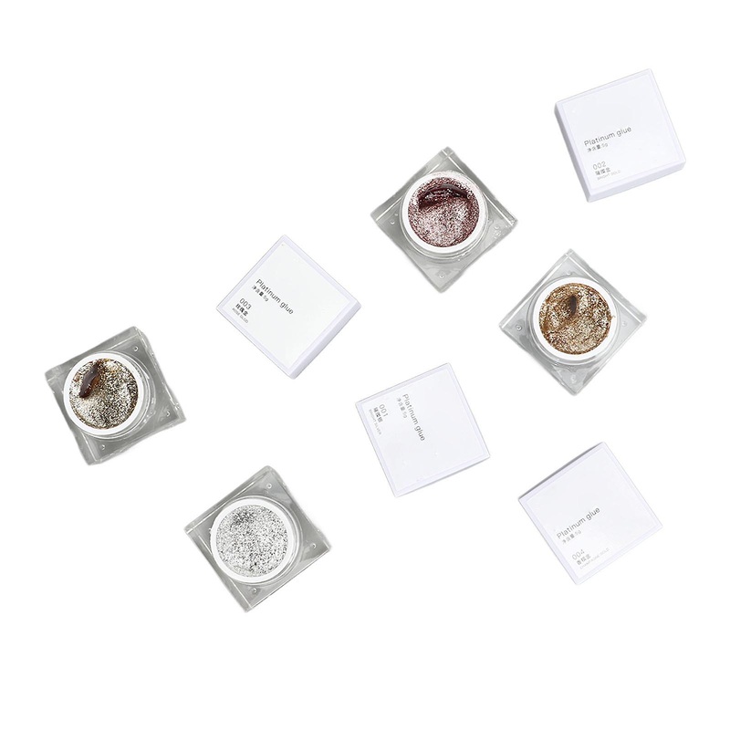 Platinum Glitter Nail Gel 4 Colors High Density Platinum Shining Nail Gel for Manicure Beauty Salon