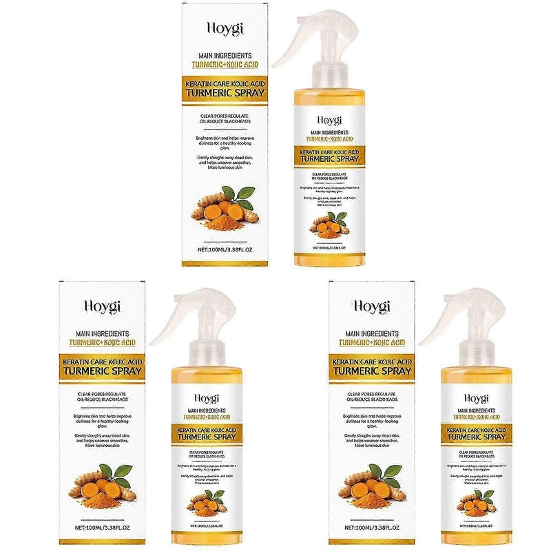 1-3pcs Peel Shot Keratins Care Kojic Acid & Turmeric Spray, Gentle Exfoliation for Brightening, Smooth Complexion & Even Skin Tone