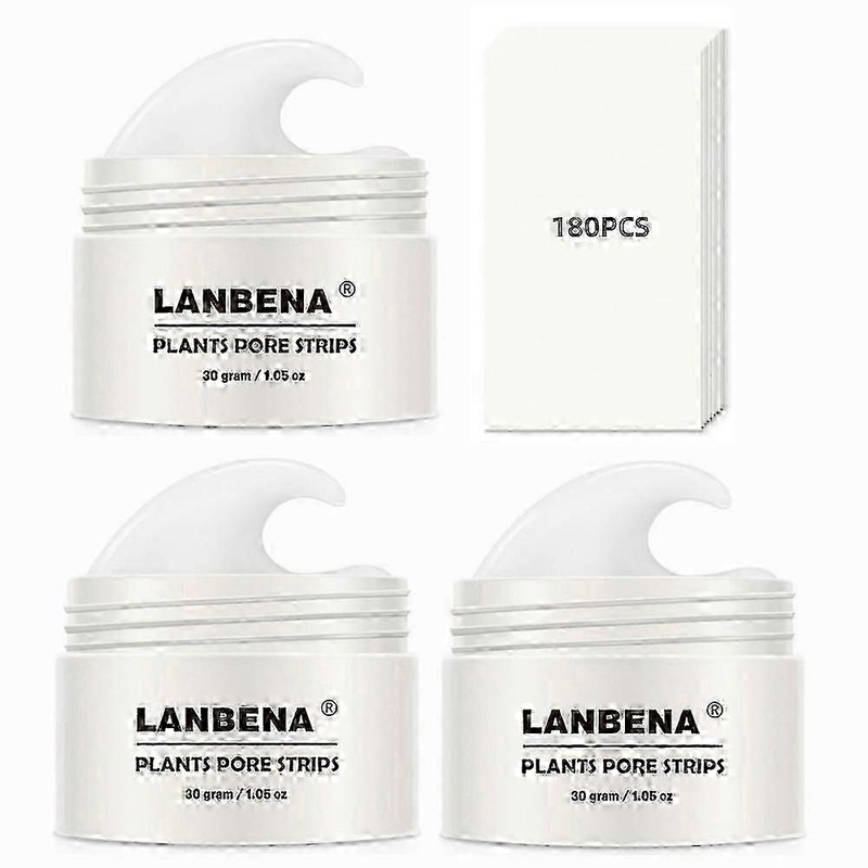 1-3X Lanbena Blackhead Remover Cream Paper Plant Pore Strip Nose Acne Cleansing Peel Off Mud Mask 2025 New