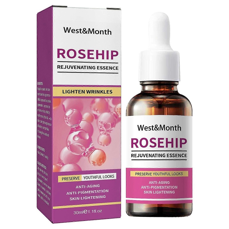 30ml Rosehip Anti-aging Brighten Skin Serum Moisturizing Brightening Remove Dark Spots Serum Balance Skin Moisture & Oil