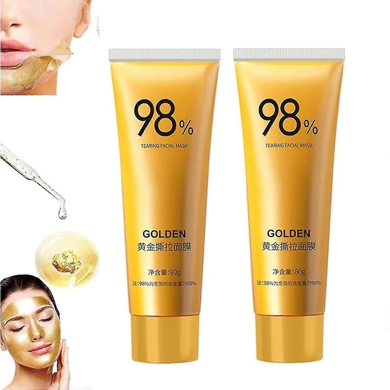 1-3pcs Golden Peel Off Mask,98.4% Gold Foil Peel-off Mask,peel-off Anti-wrinkle Whitening Mask,gold Foil Peel Off Mask,24k Gold Face Mask