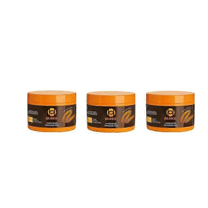 1-3Pcs Tanning Gel, Luxury Intensive Tanning Gel, Tanning Gel, Natural Tanning Accelerator Cream Gel, Dark Brown Tanning Gel for Sunbeds & Outdoor