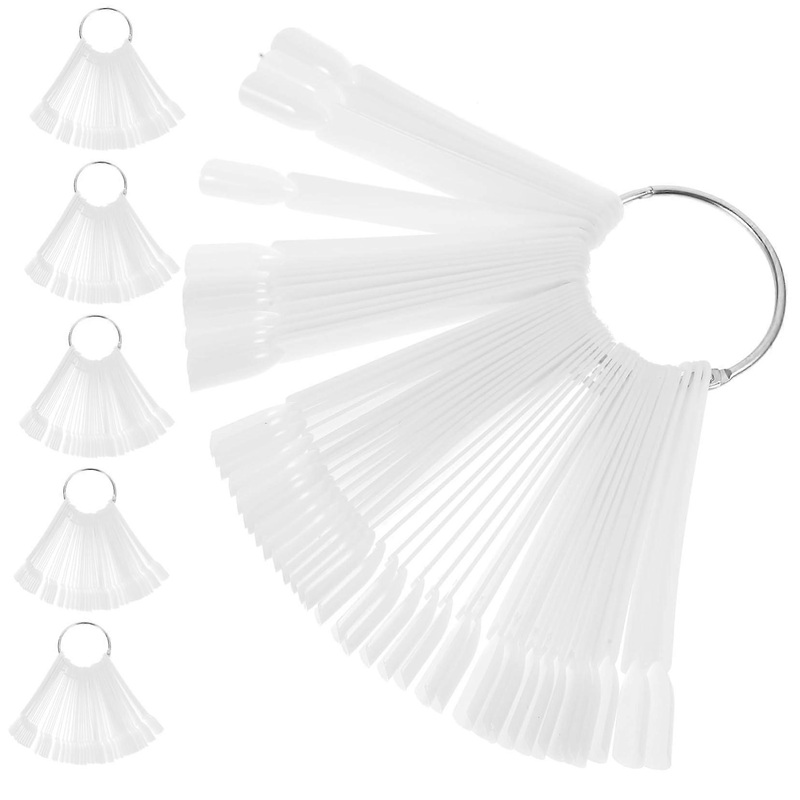 6 Sets Nail Color Card Practice Kits for LED Gel Nail Polish, 12 Dual Tips, Nail Art Display Tools, Manicure Supplies