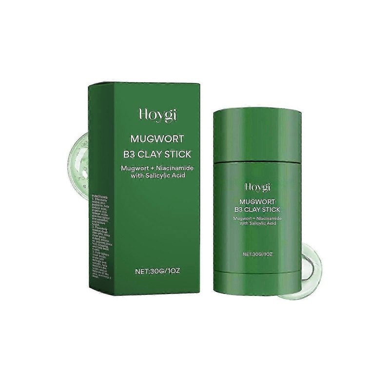 Wormwood mud mask stick, deep cleaning pores, brightening skin, firming soft, smooth and refreshing mask stick